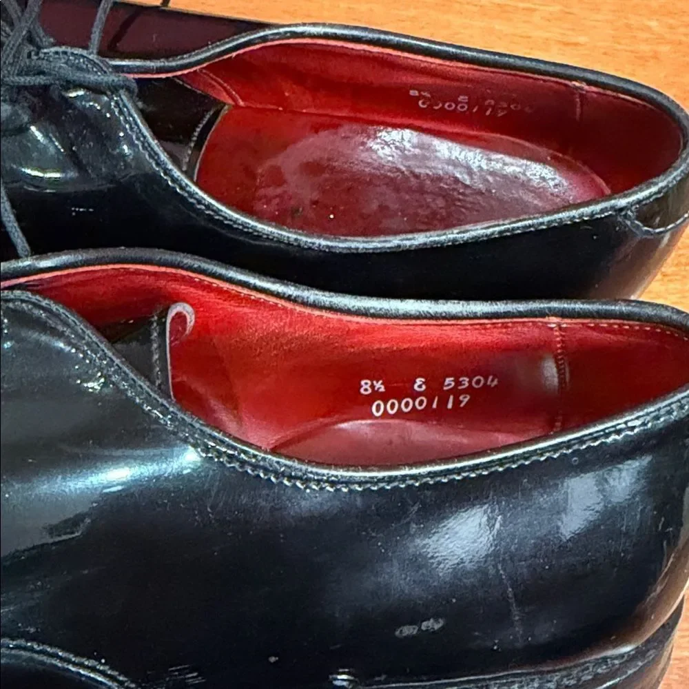Allen Edmonds Mens Allen Spencer ‎ Patent Leather Oxford Dress Shoes Size 8.5